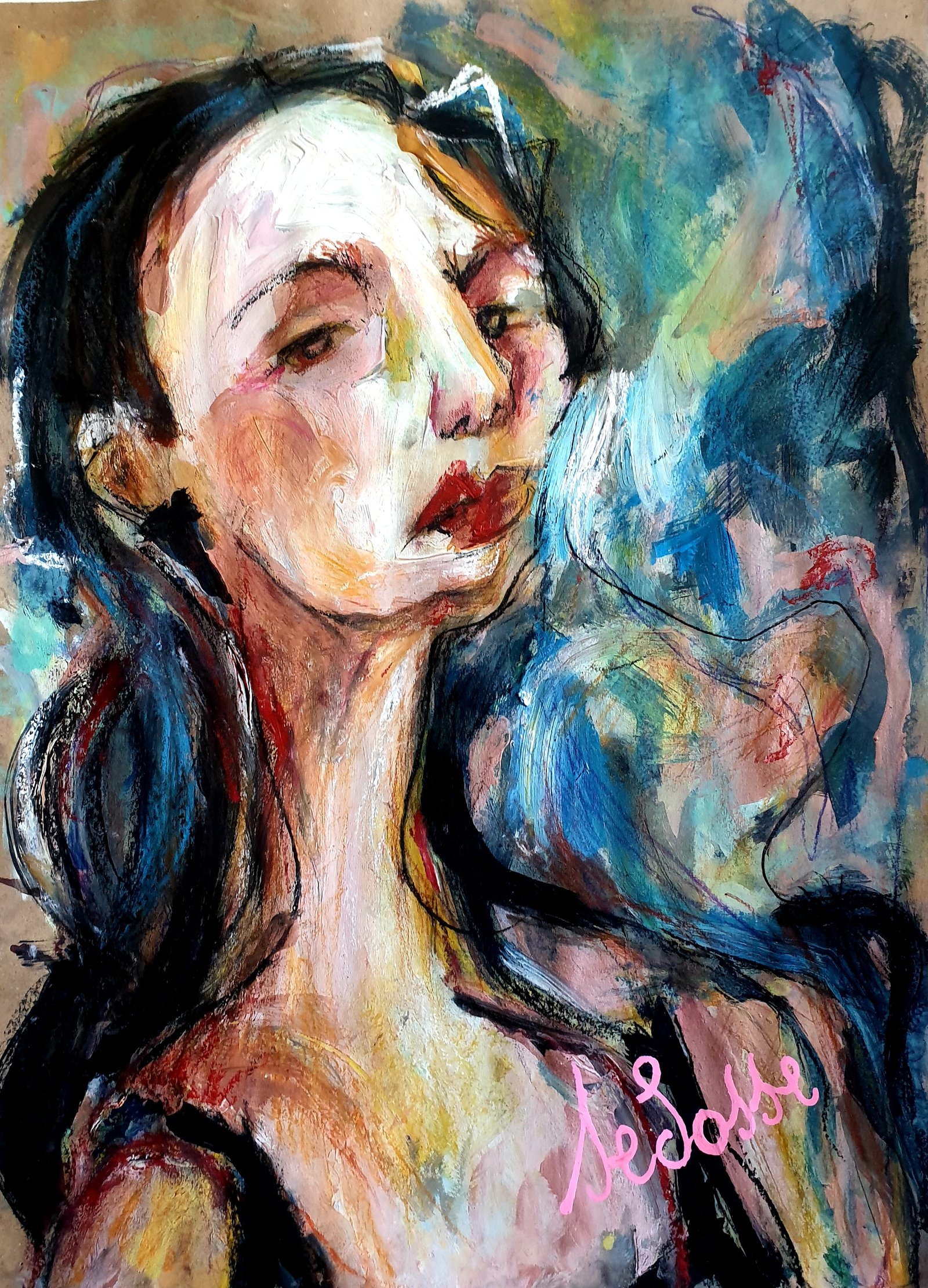 Portrait Jeanne Femme Modigliani Expressionnisme Selosse Art Bruxelles