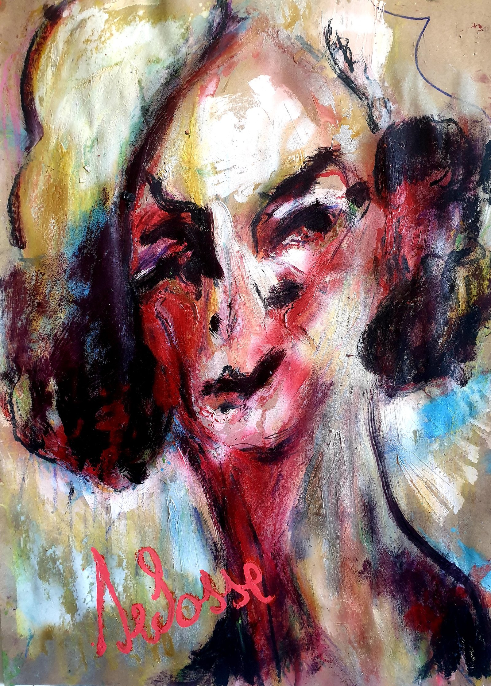 Portrait Icone Cinema Greta Garbo Toile Selosse Uccle Boitsfort par Jérôme Selosse