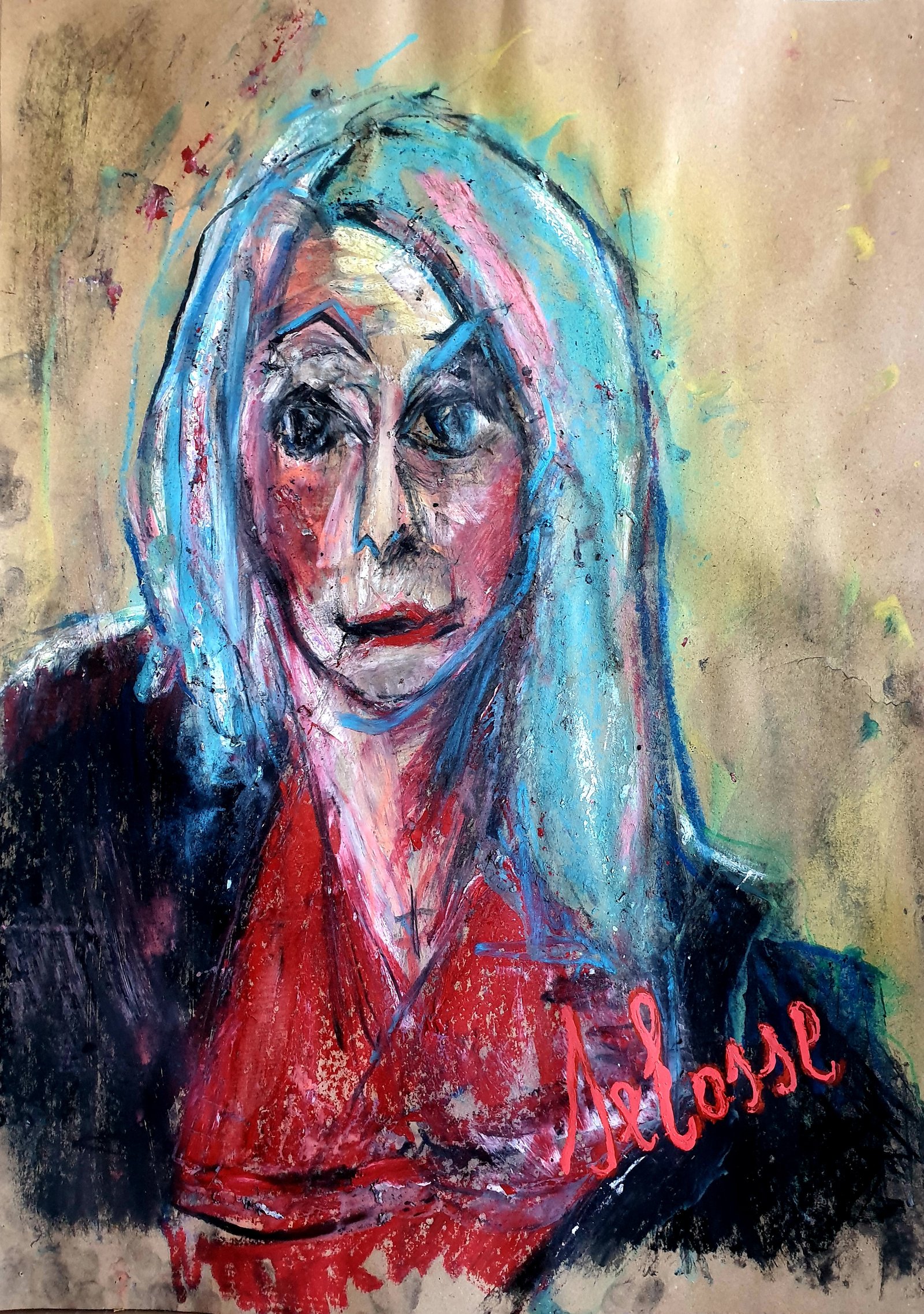 Portrait Josette Selosse Maman Artiste Expressionniste Bruxelles